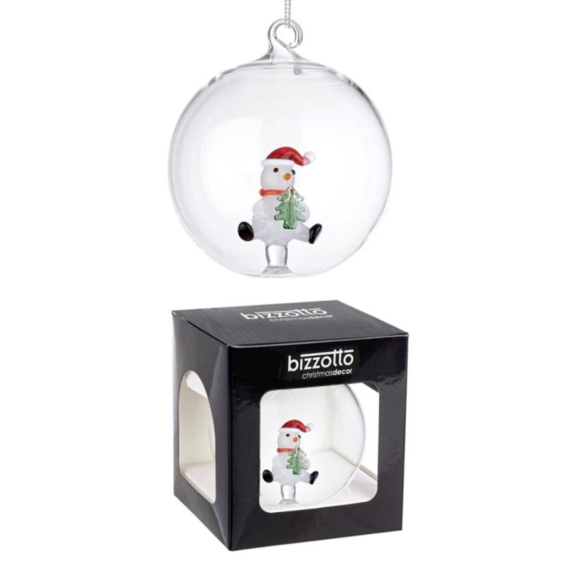 FLARE SNOWMAN GL BALL W-BOX D80