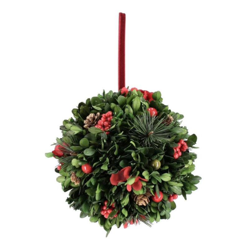 ANTEA GREEN SPHERIC DECOR W-BERRIES D17