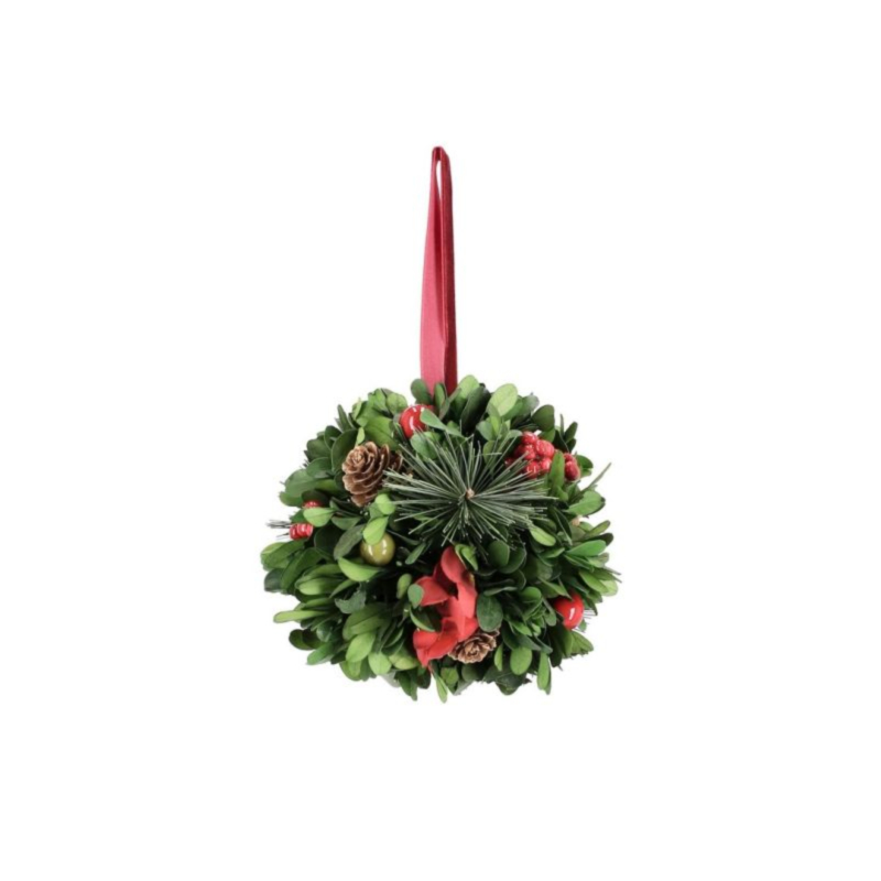 ANTEA GREEN SPHERIC DECOR W-BERRIES D12