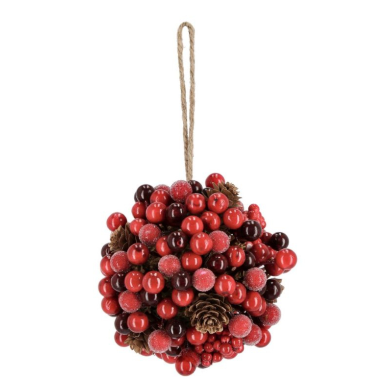 ELINOR SPHERIC DECOR RED BERRY D125