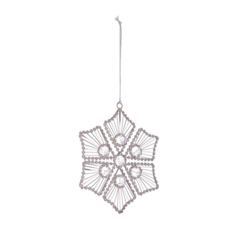PENDAGLIO BEAD FIOCCO NEVE 6P ARG 14X14