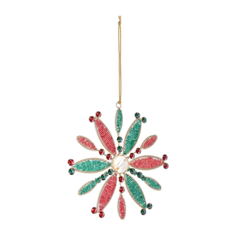 PENDAGLIO BEAD FIOCCO NEVE 12P ROS 15X15