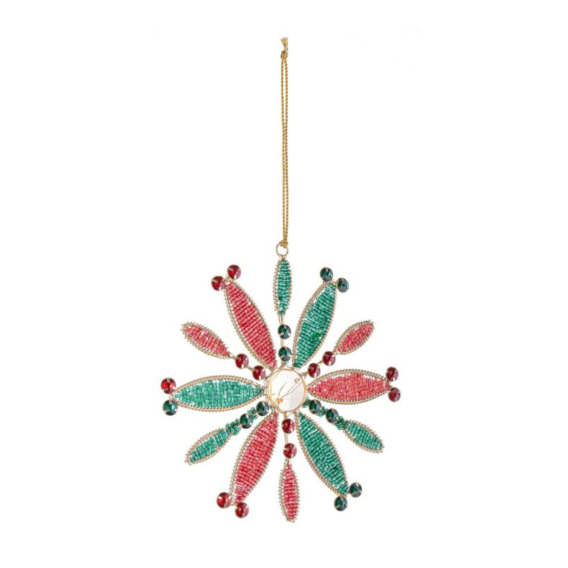 PENDAGLIO BEAD FIOCCO NEVE 12P ROS 15X15