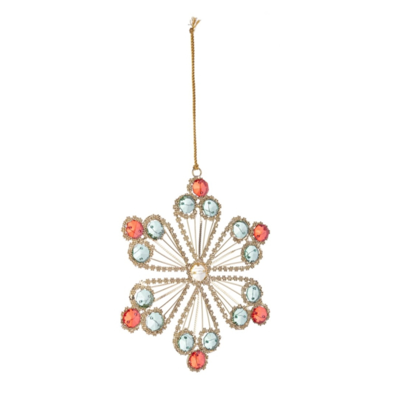 PENDAGLIO BEAD FIOCCO NEVE 6P ROS 15X15