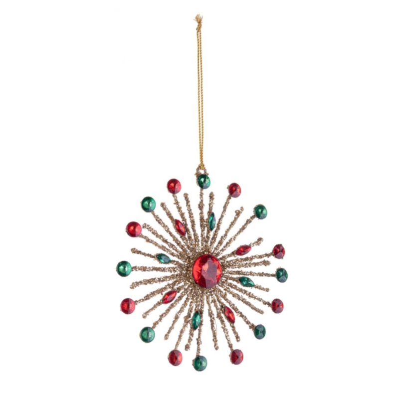 PENDAGLIO BEAD FIOCCO NEVE 16P ROS 15X15