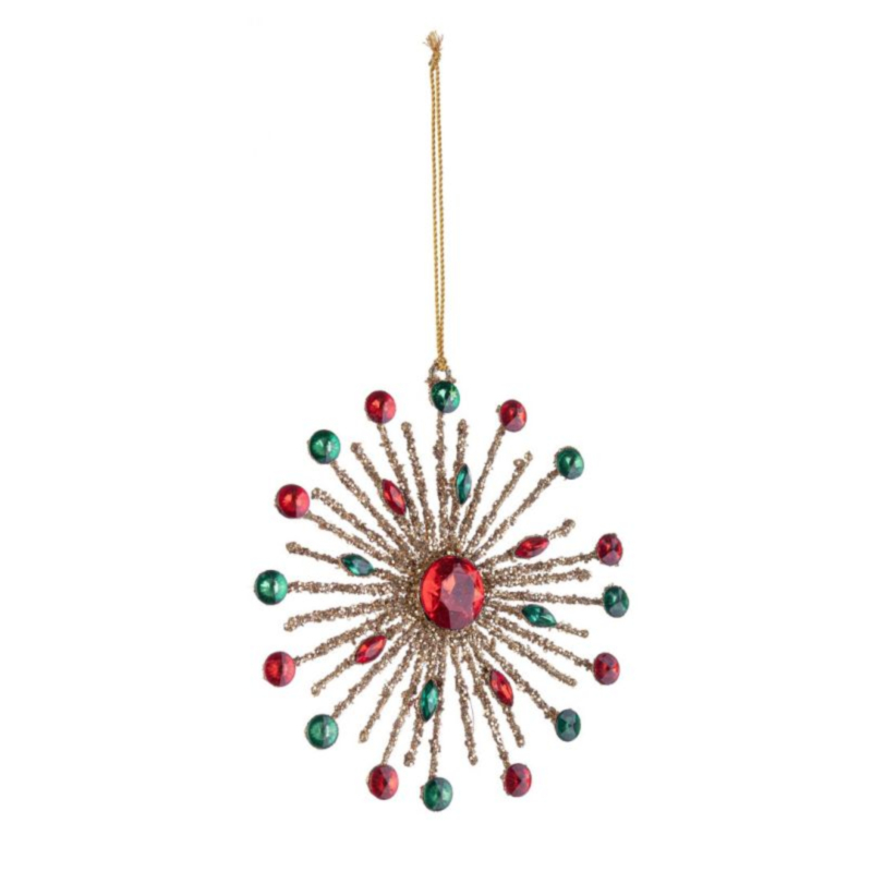 PENDAGLIO BEAD FIOCCO NEVE 16P ROS 15X15