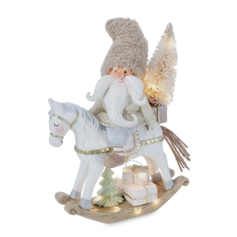 DELSEY SANTA ROCKING HORSE W-LED