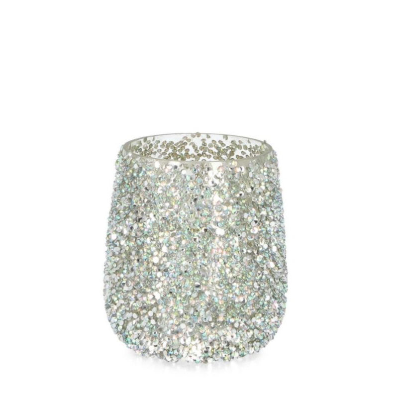 BRILLANT SILVER GL CANDLE HOLD.D10X12H