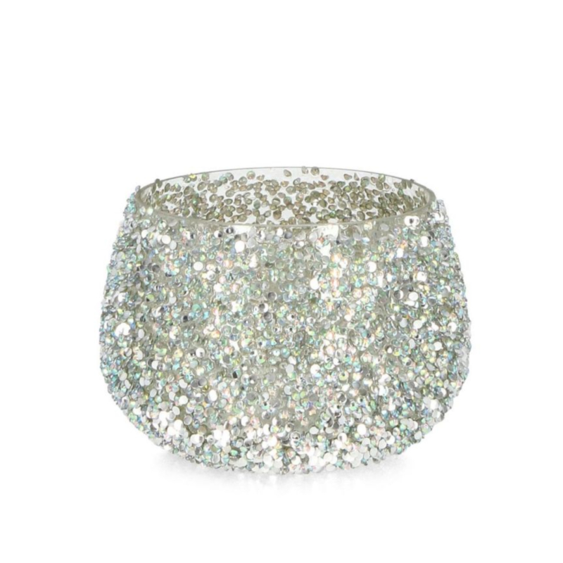 BRILLANT SILVER GL CANDLE HOLD.D12X8,5H