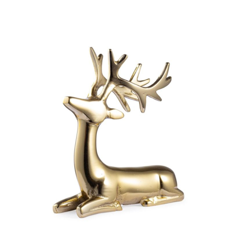 GLOWER GOLD SIT REINDEER H15,5