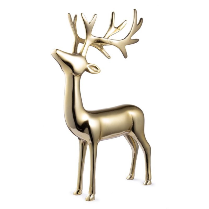 GLOWER GOLD STAND REINDEER H28