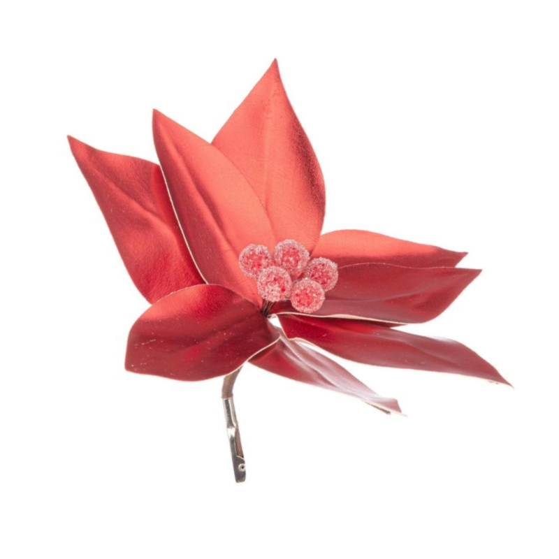 PICK POINSETTIA SUNLIT ROSSO 20X20