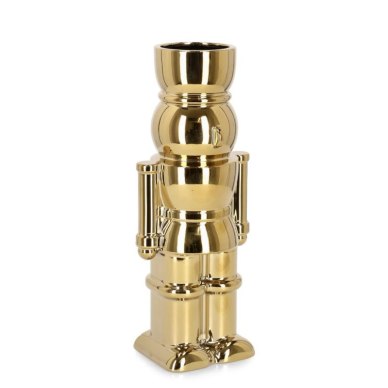 WALKER GOLD SOLDIER VASE H28
