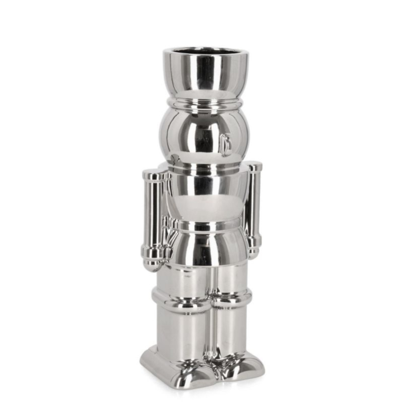 WALKER SILVER SOLDIER VASE H28