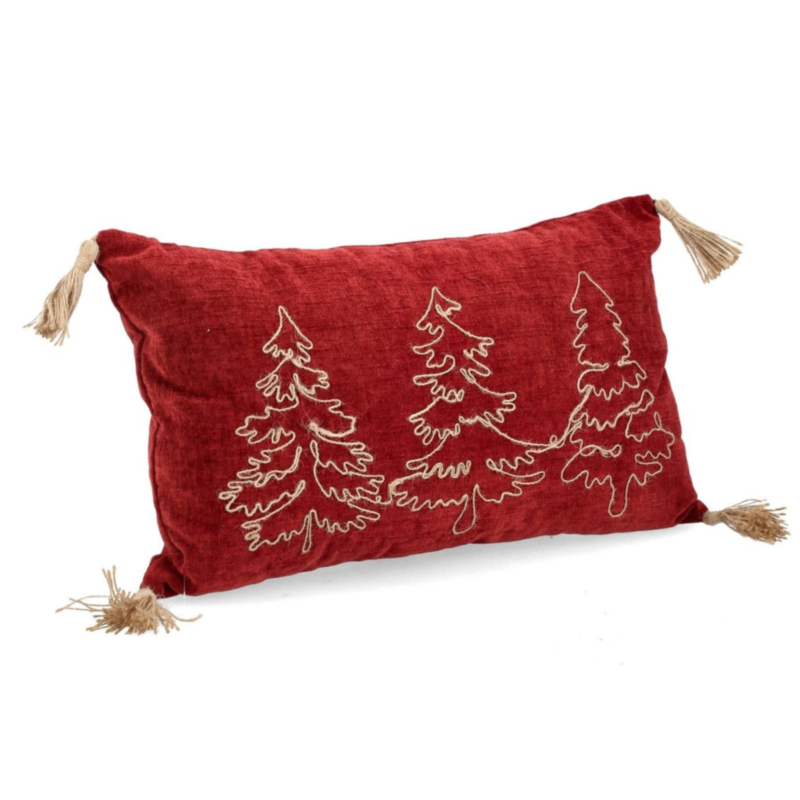 CUSCINO HERBERT BORDEAUX C-FRANGE 50X30