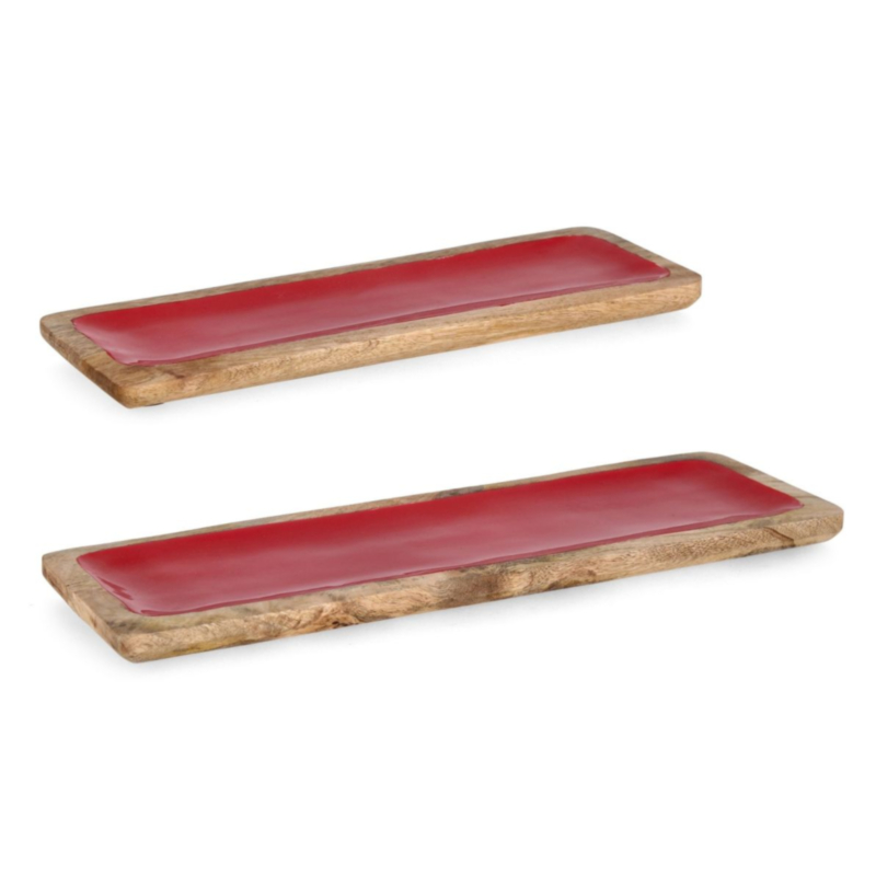 SET2 VASSOIO KLAUS RETT ROSSO