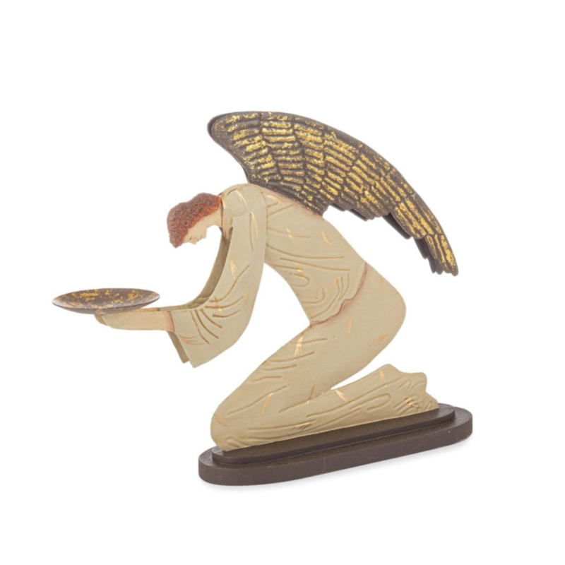 CASSIEL ANGEL CREAM CANDLE HOLDER H27,94