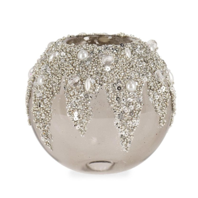 IMPERIAL GL GREY CANDLE HOLDER D10