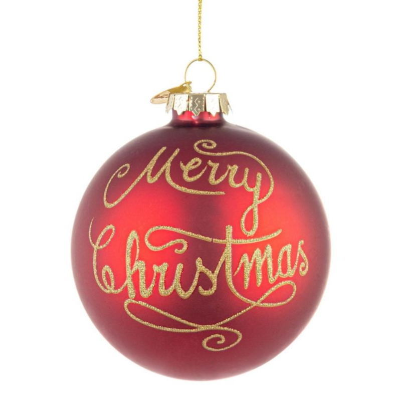 SFERA VT MERRY CHRISTMAS ROSSO D80