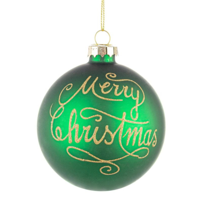 SFERA VT MERRY CHRISTMAS VERDE D80