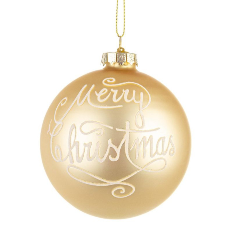 SFERA VT MERRY CHRISTMAS CHAMPAGNE D80