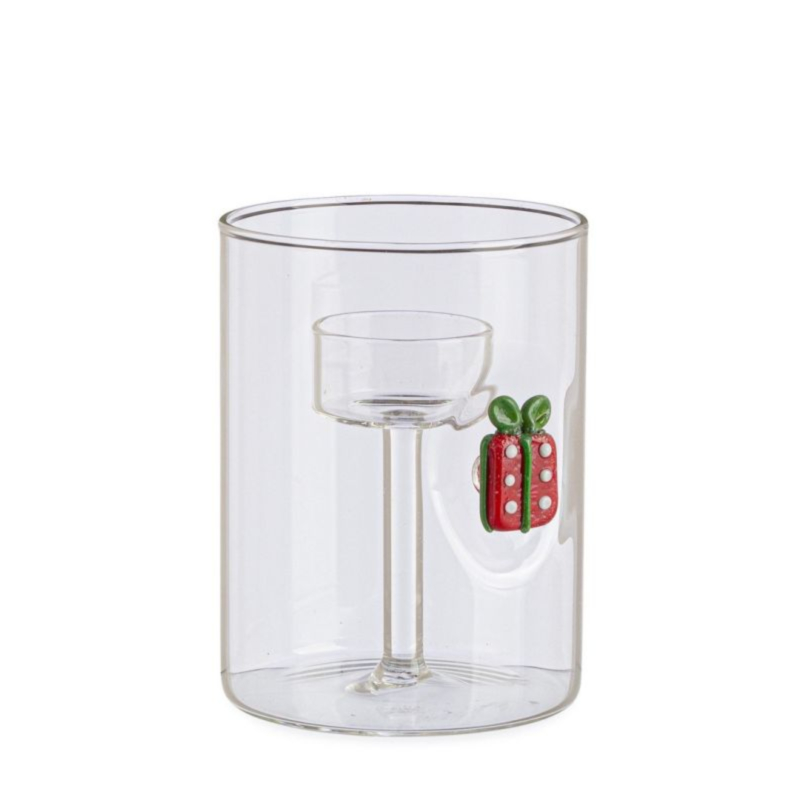 LAVISH GIFT GL CANDLE HOLDER W-BOX H12
