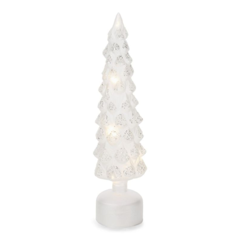 FROSTY WHITE GL ROTATING PINE H40 W-LED