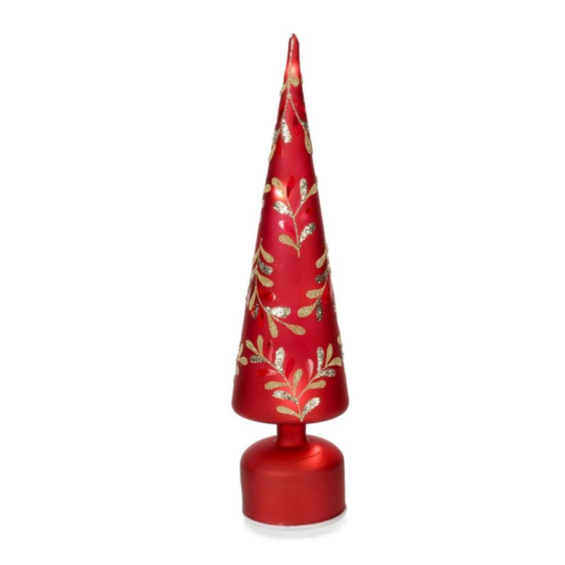 BLOSSOMY RED GL ROTATING PINE H40 W-LED