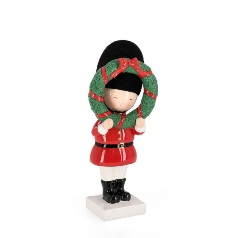 GAROD ST LITTLE SOLDIER W-WREATH H27