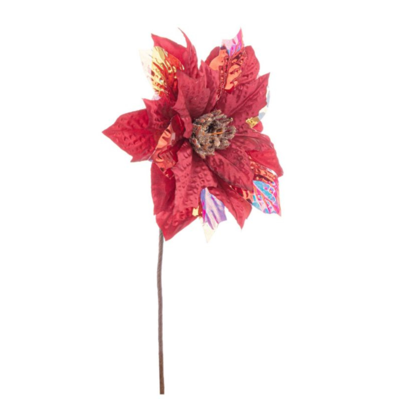 PICK POINSETTIA JAYDE ROSSO IRIDESC H7