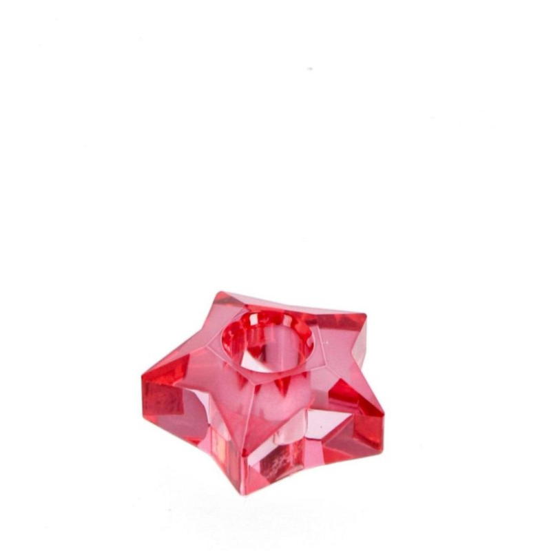 ELDRID STAR RED GL ORNAMENT 7,5X7,5