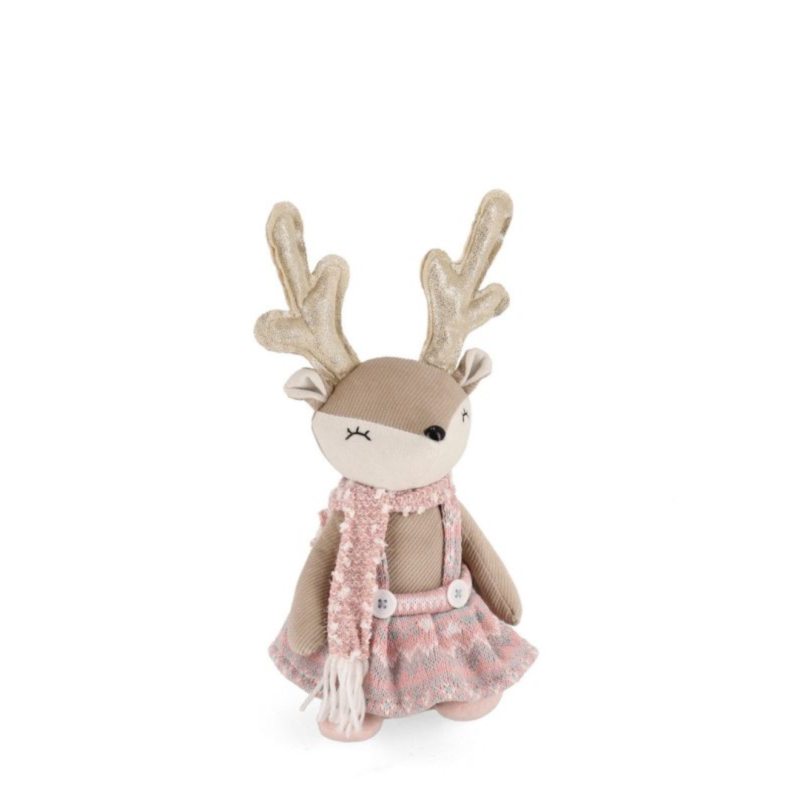 CHALICE SIT PINK REINDEER H30,5