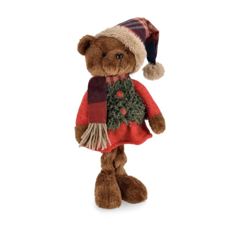 GEORGIA STAND BEAR W-SKIRT H57