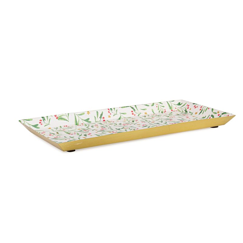 SYLVAN RECT HOLLY DECORATIV TRAY 39,5X19