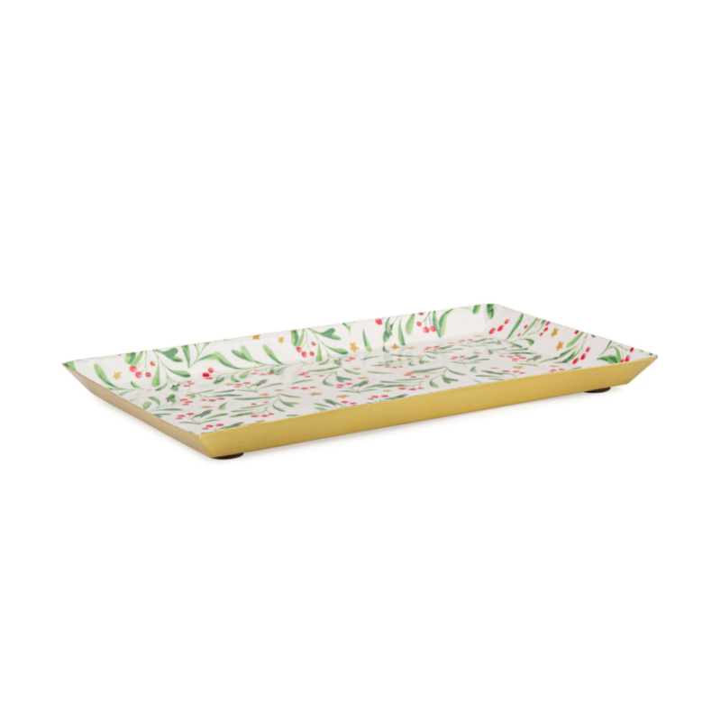 SYLVAN RECT HOLLY DECORATIV TRAY 29,5X17