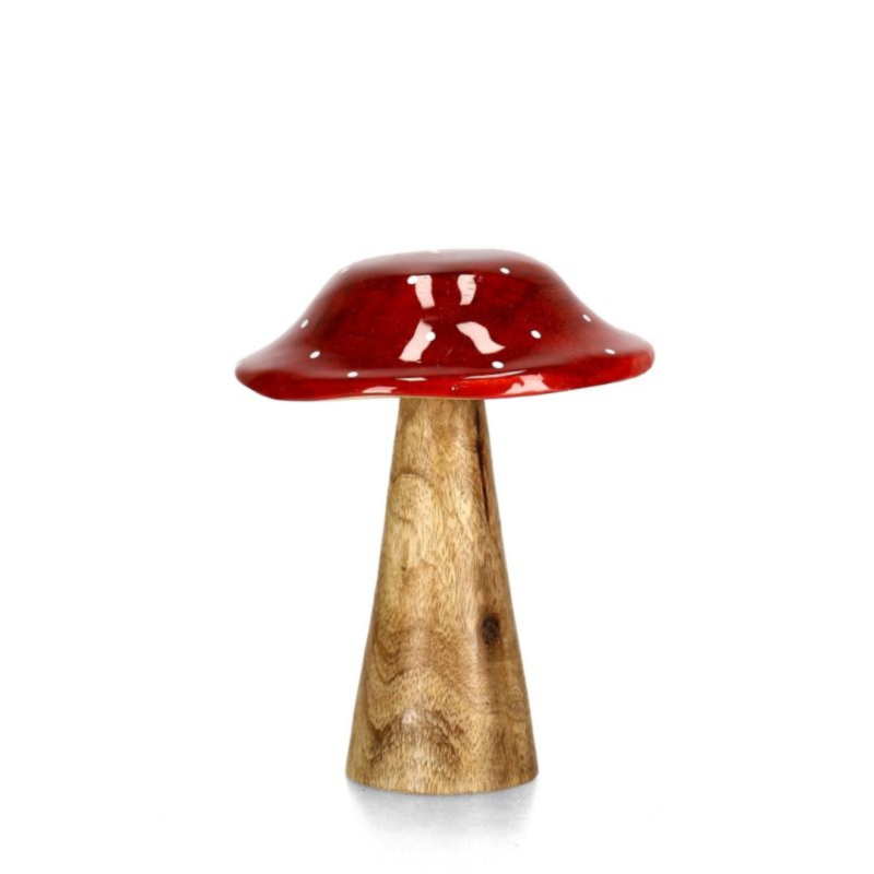 JASPER STAND RED-NATURAL MUSHROOM H15