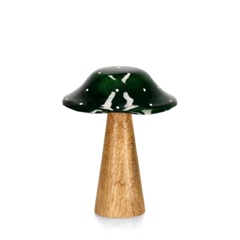 JASPER STAND GREEN-NATURAL MUSHROOM H15
