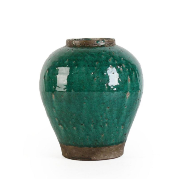 P.VASO RUNE TERRACOTTA VERDE H28,5